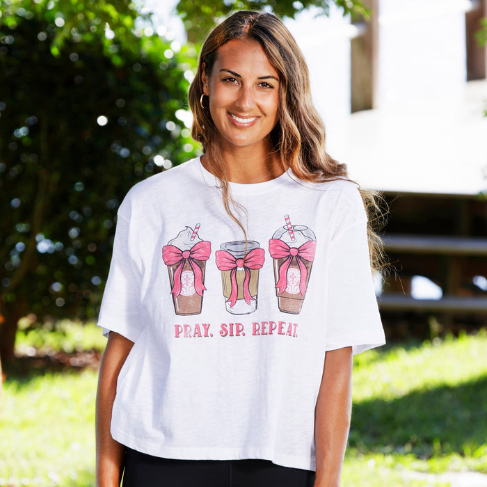 Pray Sip Repeat Motley Slub Tee