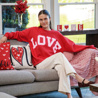 Love Oversized Puff Printed Janise Fleece