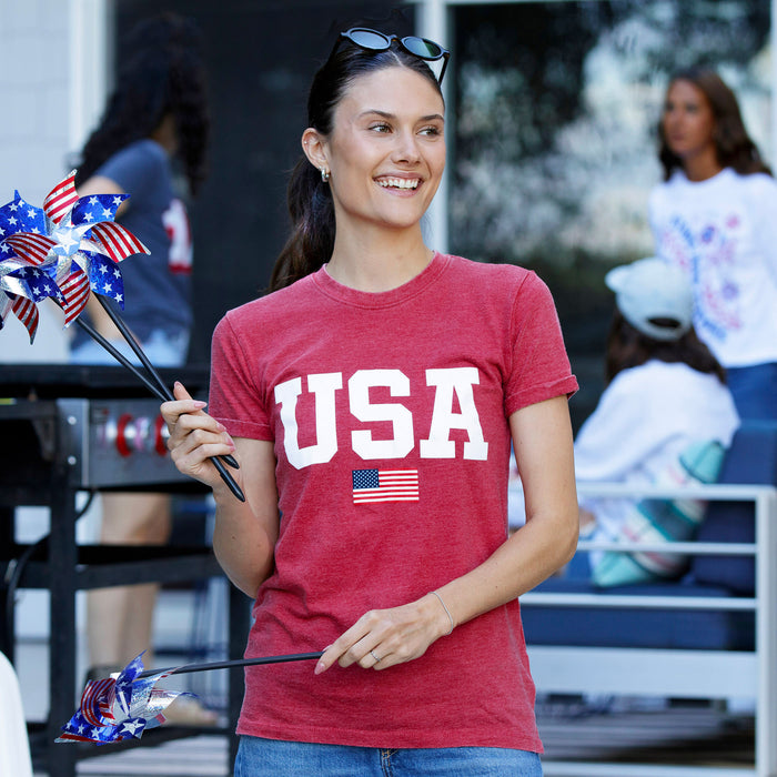 Flag USA Unisex Vintage Washed Tee