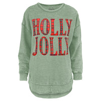 Holly Jolly Melange Poncho Fleece