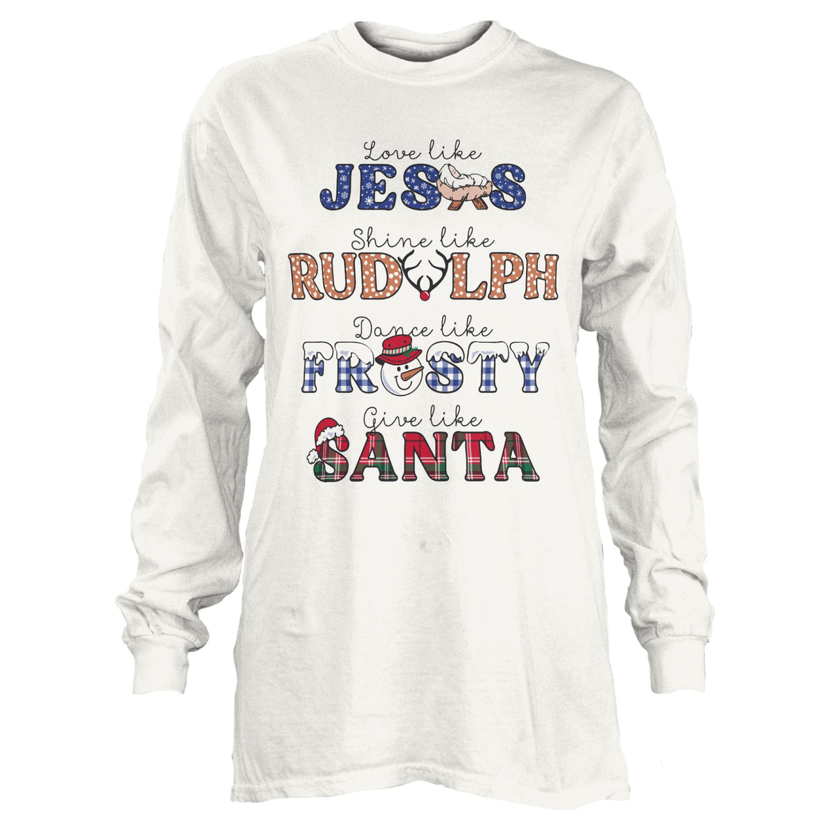 Holiday Vibes Long Sleeve 100% Cotton Tee