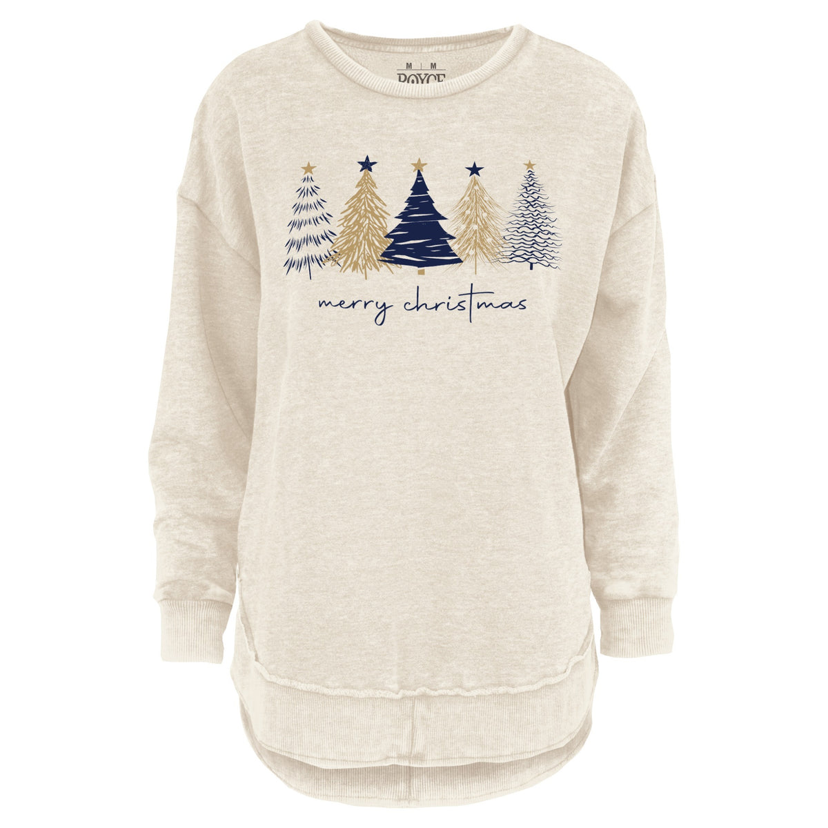 Sketchy Trees Melange Poncho Fleece