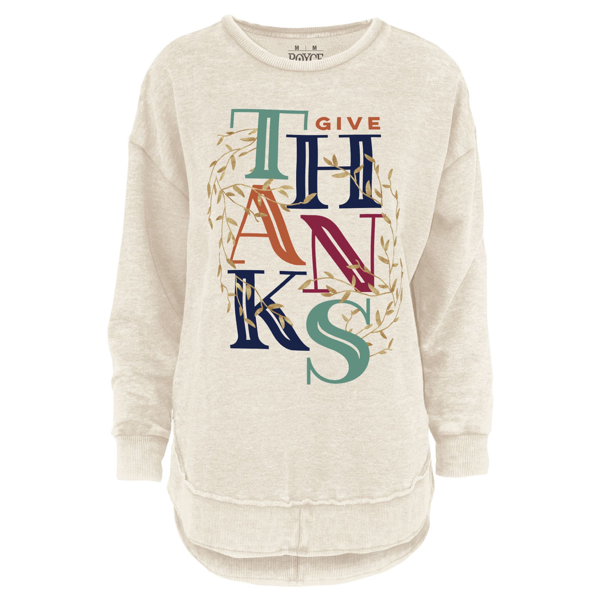 Give Thanks Melange Poncho Fleece