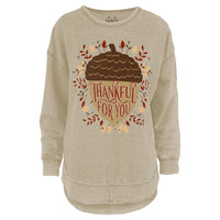 Thankful For You Melange Poncho Fleece