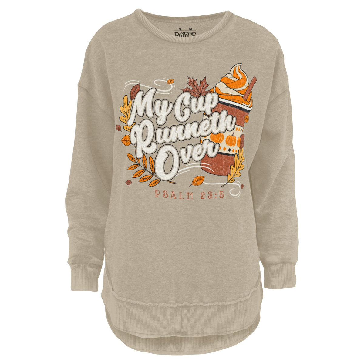 Cup Runneth Over Melange Poncho Fleece
