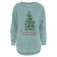 Sleigh Ride Melange Poncho Fleece
