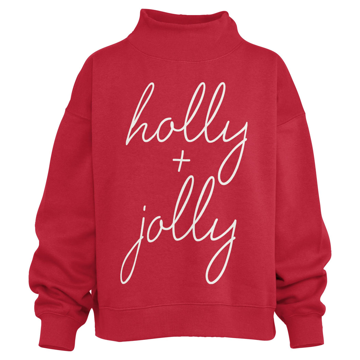 Holly Jolly Lingo Mock Neck Fleece