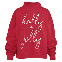 Holly Jolly Lingo Mock Neck Fleece