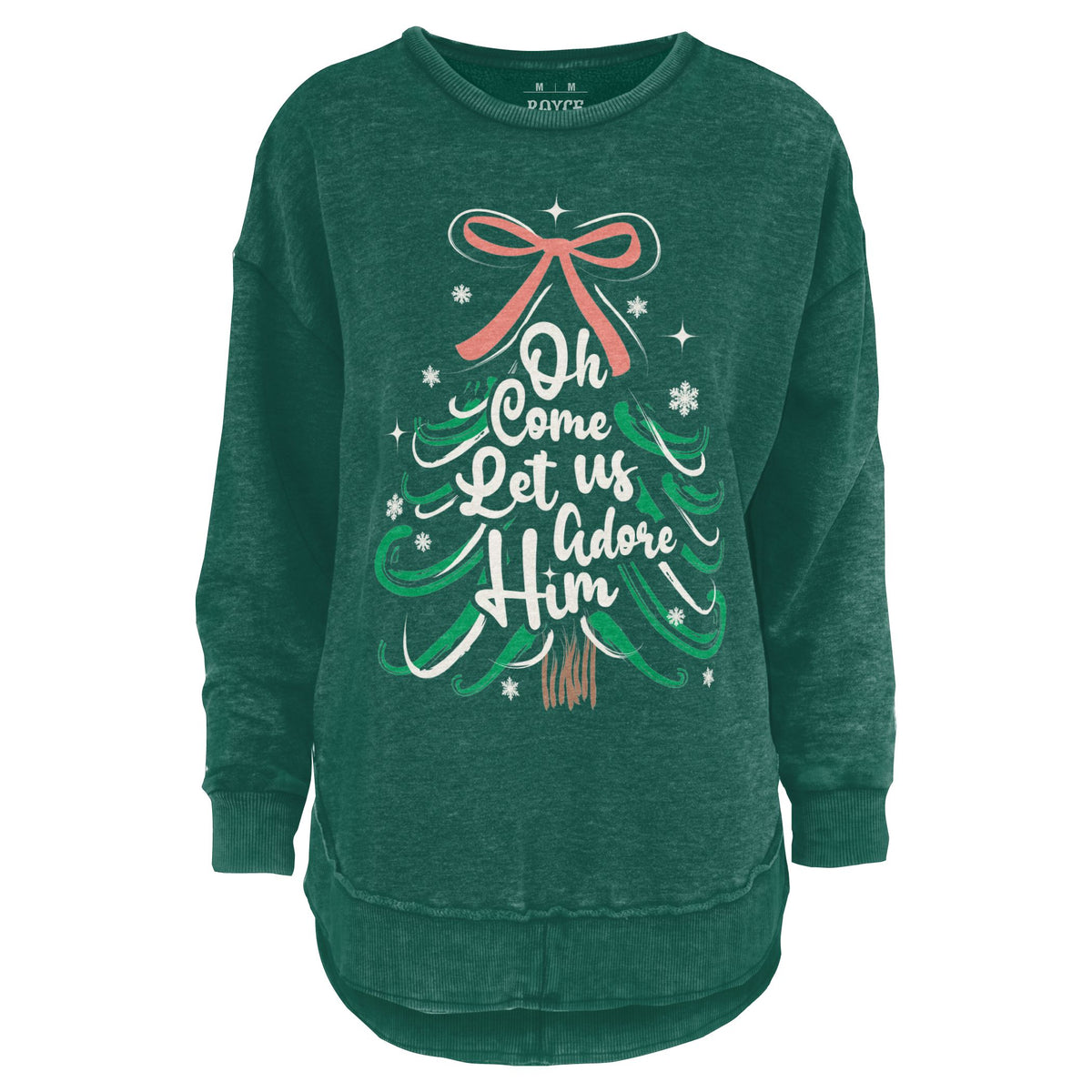 Let's Adore Him Melange Poncho Fleece
