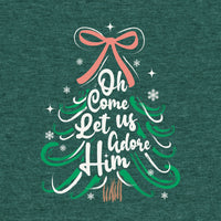 Let's Adore Him Melange Poncho Fleece