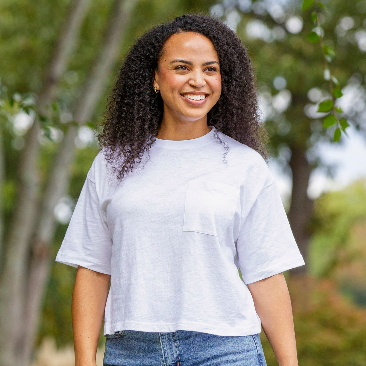 Keys Textured Slub Tee with Pocket