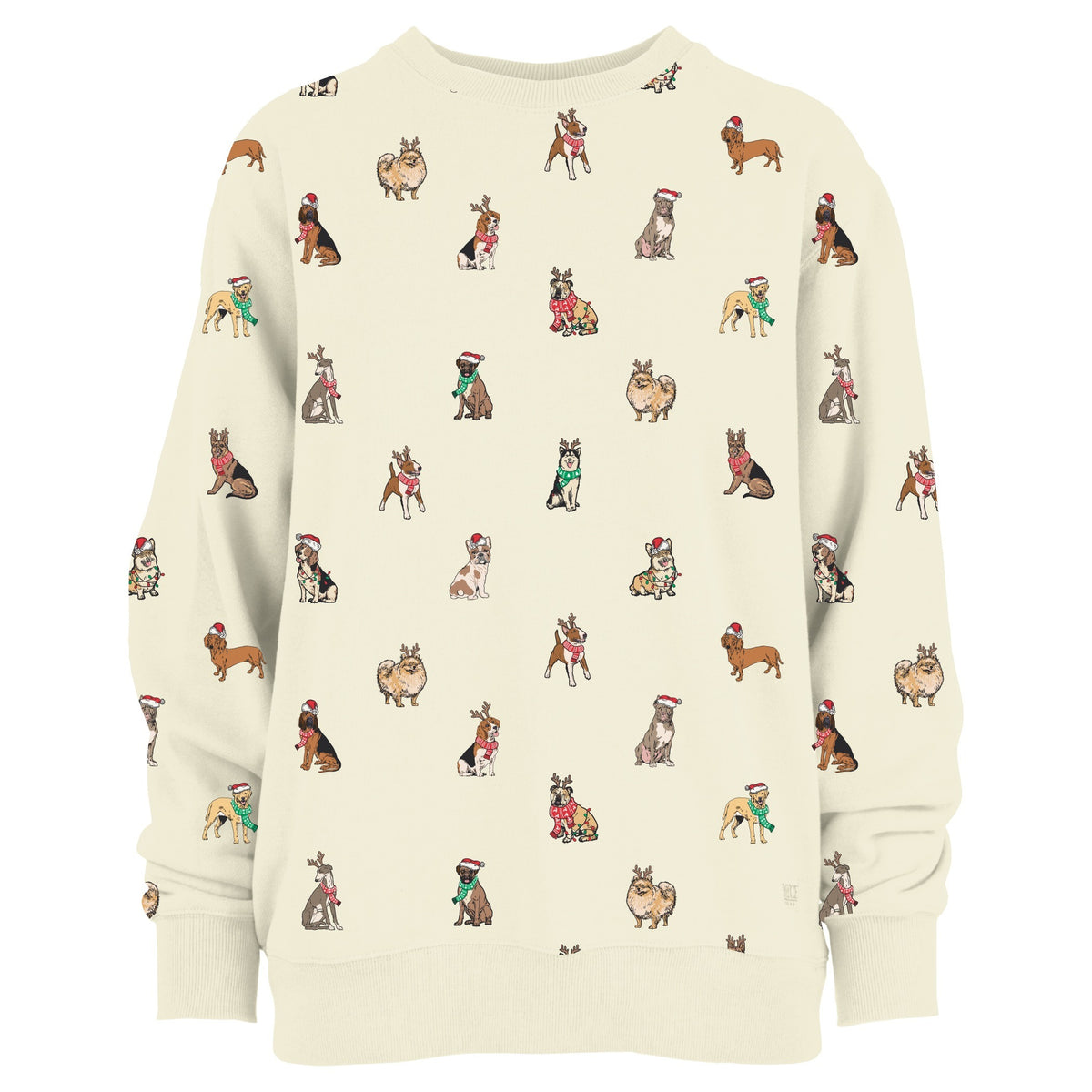 Holiday Dog Pattern Unisex Fleece