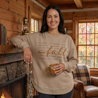 Fall Words Melange Poncho Fleece