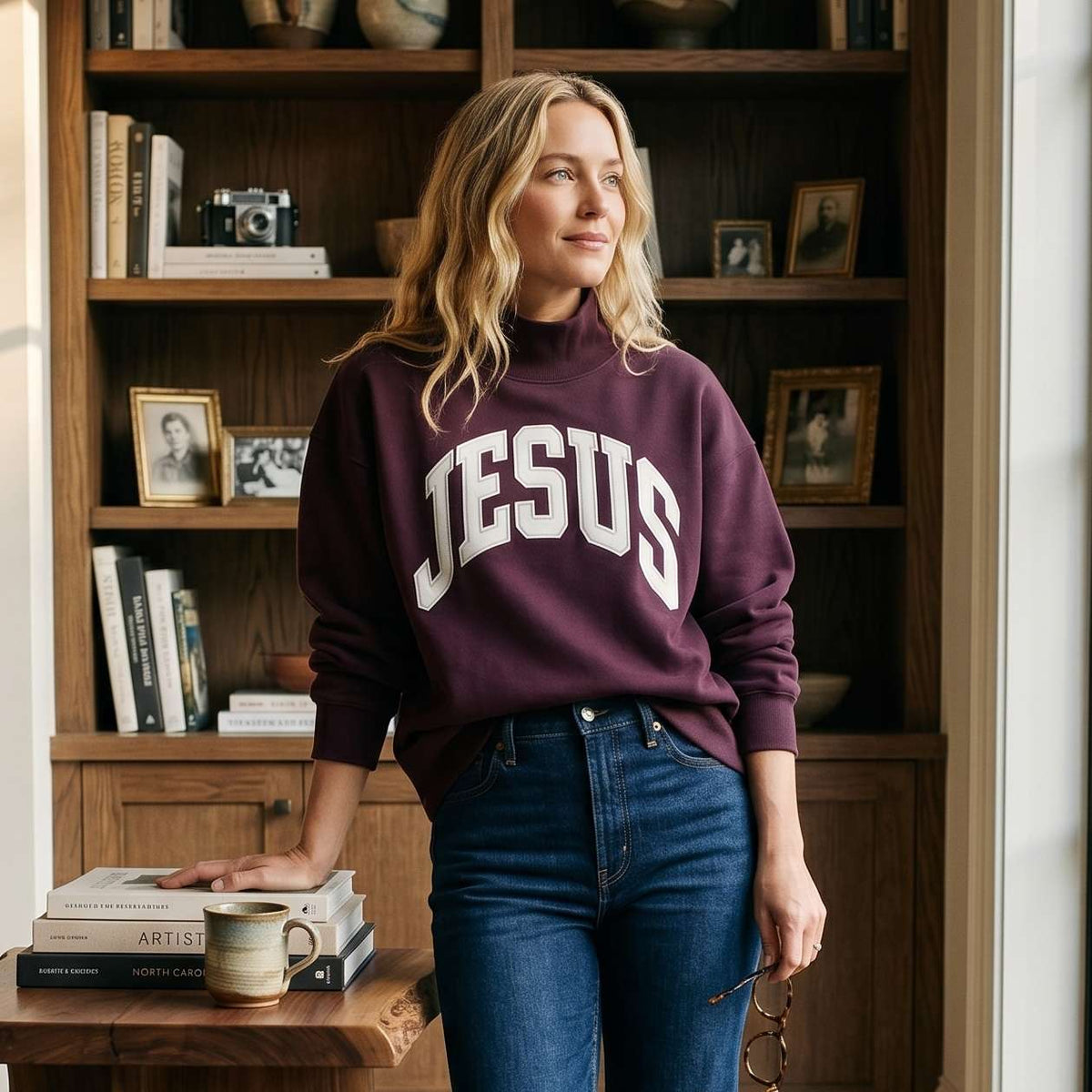 Jesus Appliqued Lingo Fleece