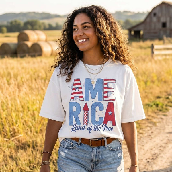 America Patterns Motley Slub Tee
