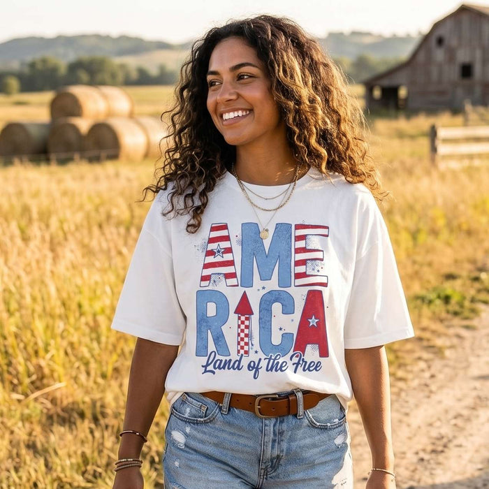 America Patterns Motley Slub Tee