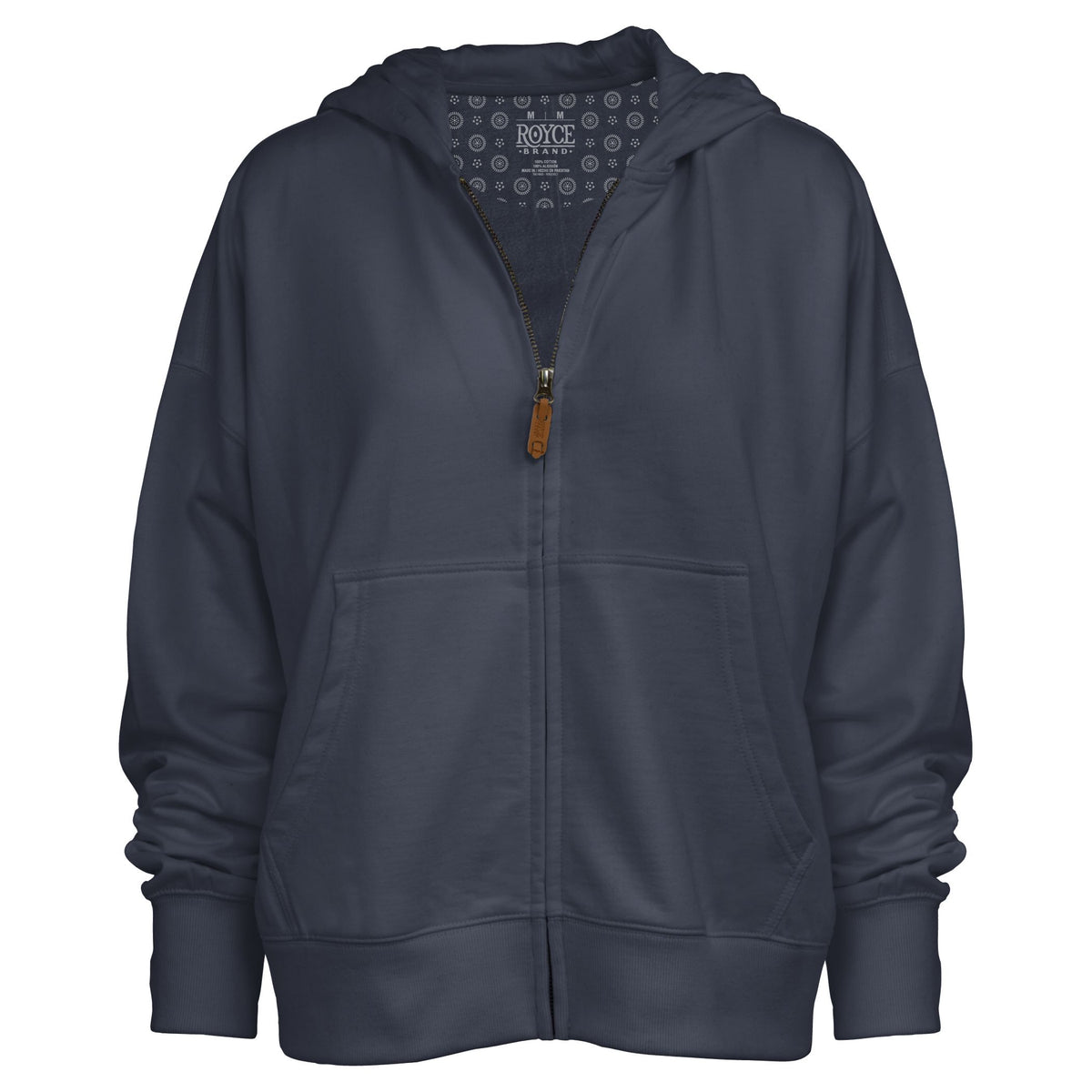 Golden Oak French Terry Full Zip Hooded Fleece
