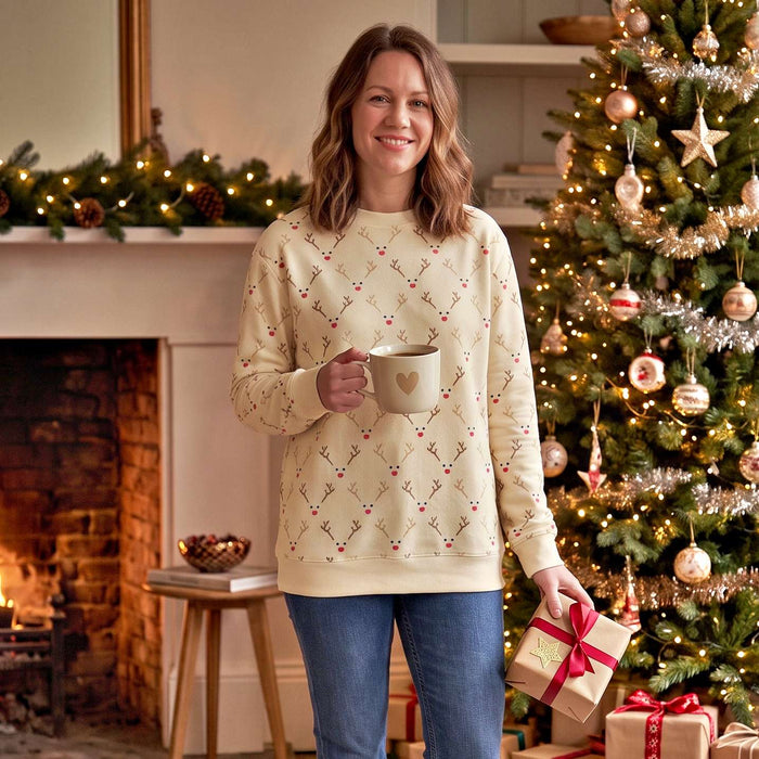Holiday Deer Pattern Unisex Fleece