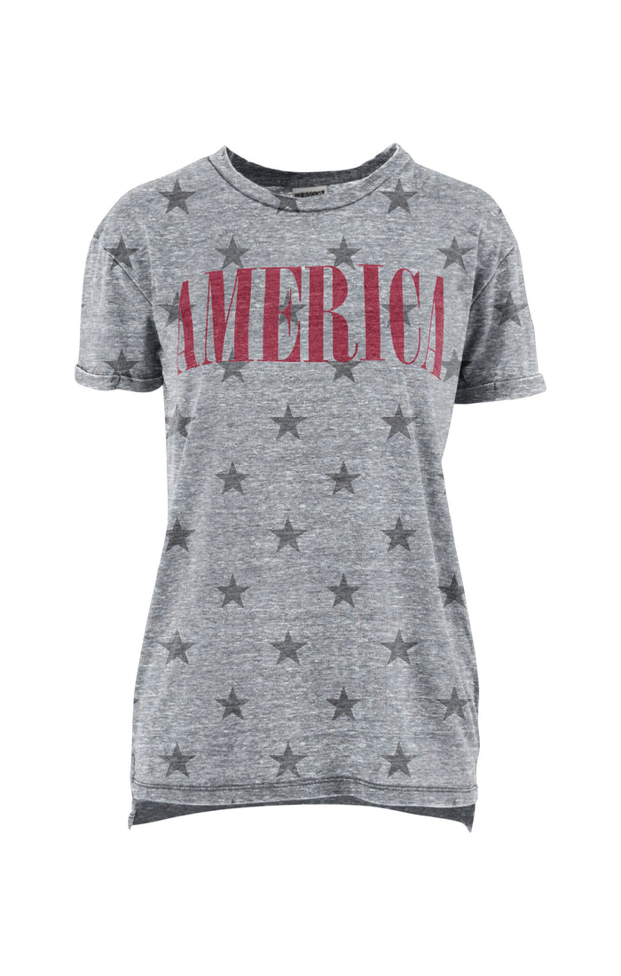 America With Stars Tri Blend Tee